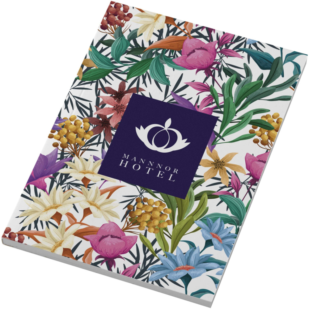 Logo trade promotional merchandise picture of: Novella Austen A6 soft cover notebook - 50 sheets