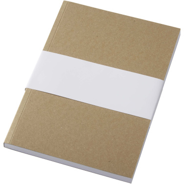 Logo trade promotional products image of: Novella Austen A5 recycled soft cover kraft notebook - 100 sheets