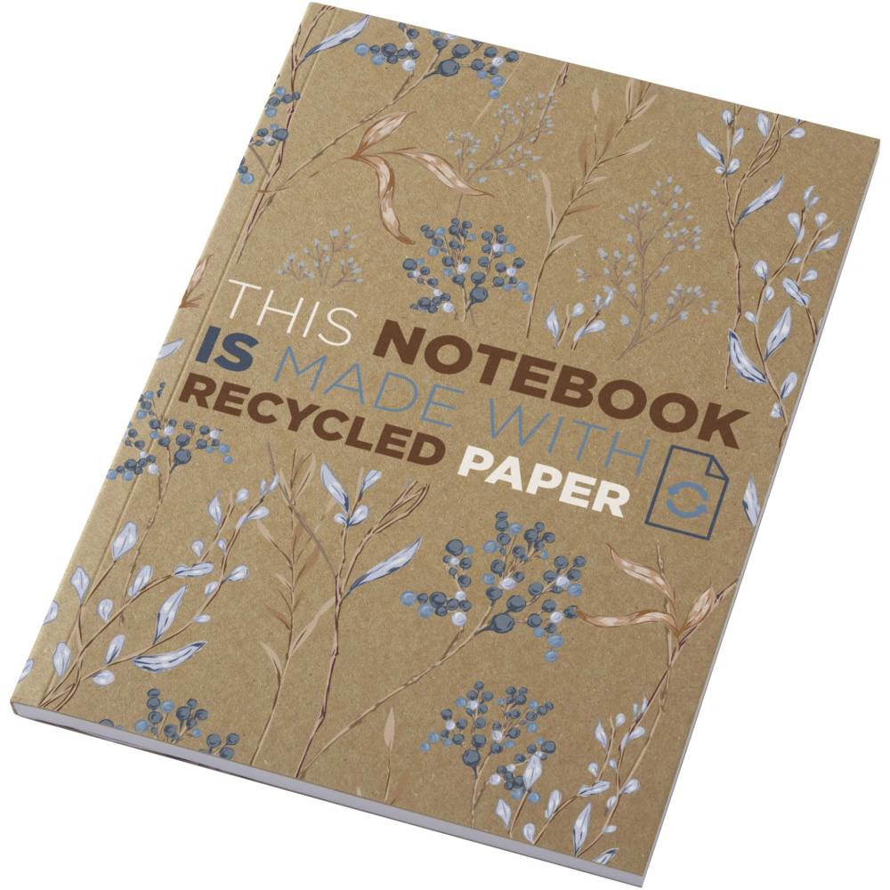 Logotrade promotional merchandise picture of: Novella Austen A5 recycled soft cover kraft notebook - 50 sheets