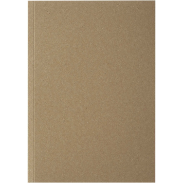 Logo trade business gifts image of: Novella Austen A5 recycled soft cover kraft notebook - 50 sheets