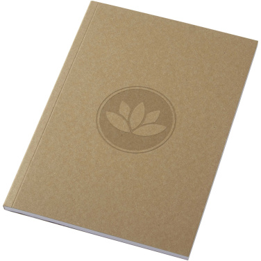 Logo trade promotional products image of: Novella Austen A5 recycled soft cover kraft notebook - 50 sheets