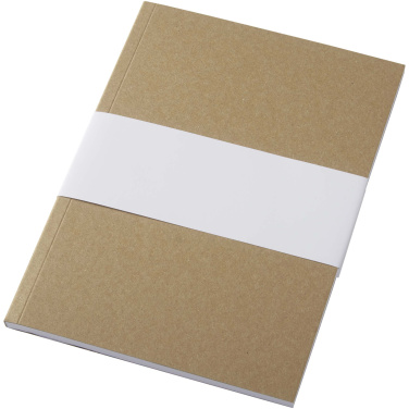 Logo trade promotional giveaways picture of: Novella Austen A5 recycled soft cover kraft notebook - 50 sheets