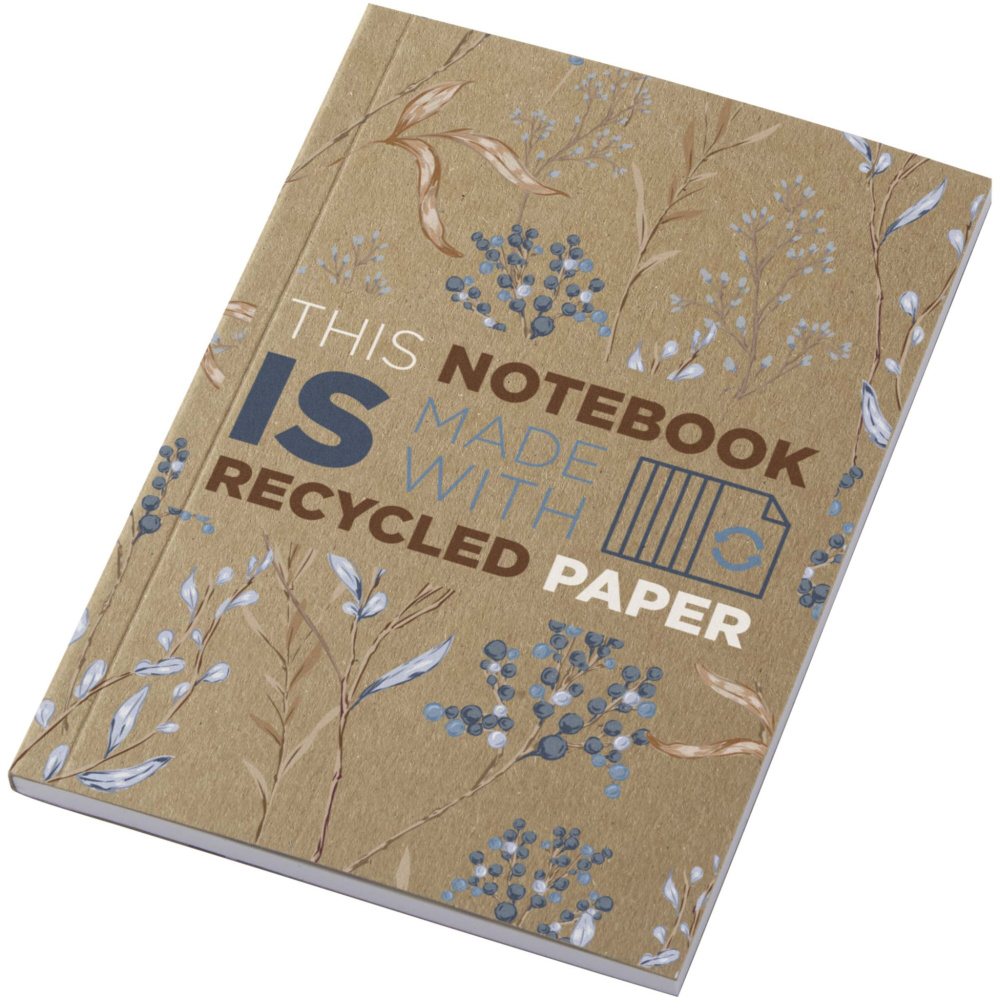 Logotrade promotional merchandise image of: Novella Austen A6 recycled soft cover kraft notebook - 50 sheets
