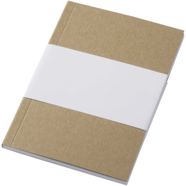 Logo trade promotional giveaways picture of: Novella Austen A6 recycled soft cover kraft notebook - 50 sheets