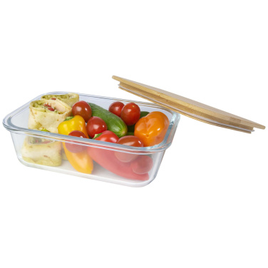 Logotrade promotional item picture of: Roby glass lunch box with bamboo lid