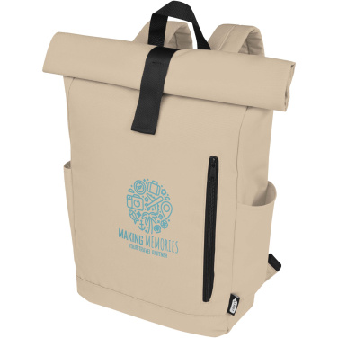 Logo trade promotional items picture of: Byron 15.6" GRS RPET roll-top backpack 18L
