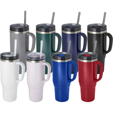 Logo trade advertising product photo of: Melbourne 1200 ml RCS certified insulated tumbler with straw
