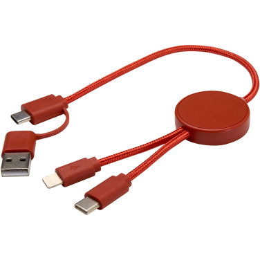 Logotrade promotional gift image of: Citala 5-in-1 recycled plastic 30 cm data sync and 27W fast charge cable