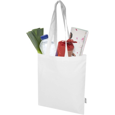Logo trade promotional gift photo of: Madras Blend 140 g/m² GRS recycled cotton tote bag 7L