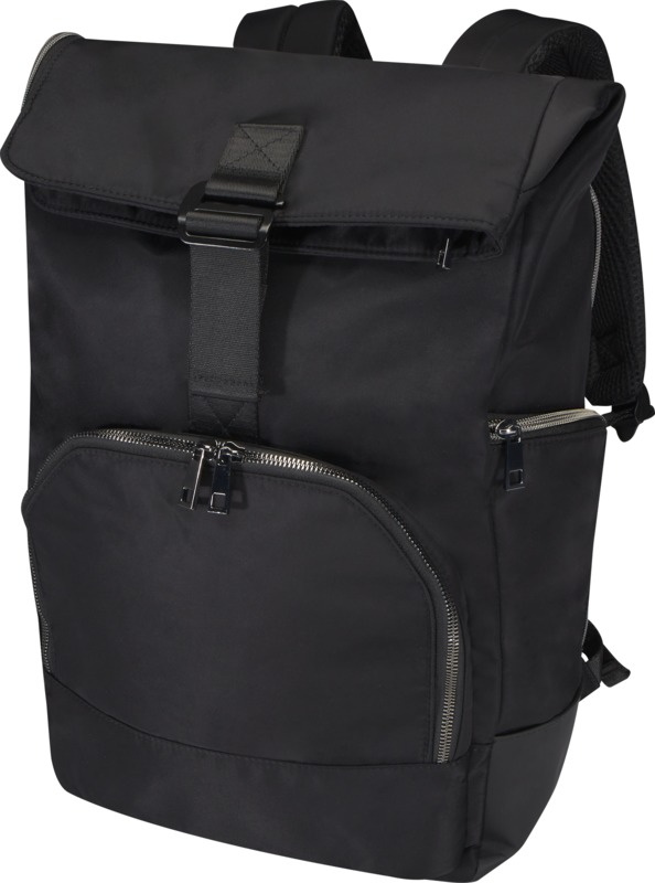 Logotrade promotional product picture of: Rhine 15” GRS recycled rolltop backpack 18L