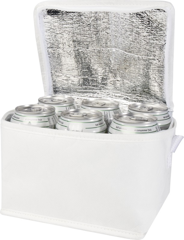 Logo trade promotional giveaways picture of: Spectrum 6-can recycled non-woven cooler bag 4L