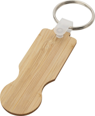 Logotrade business gift image of: Ronan bamboo trolley keychain