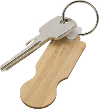 Logotrade promotional merchandise image of: Ronan bamboo trolley keychain