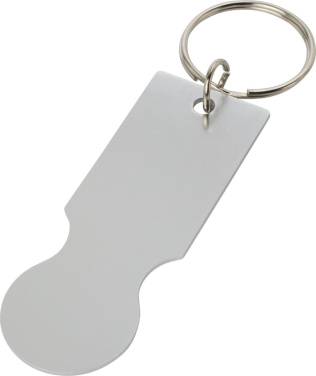 Logo trade promotional merchandise image of: Rhea shopping cart keyring