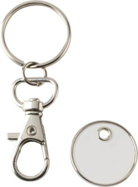 Logotrade promotional item image of: Rory keyring with trolley coin