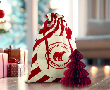 Logo trade promotional products image of: Large Santa cotton bag