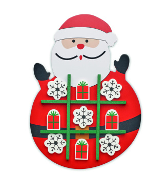 Logo trade promotional items image of: Christmas wooden tic tac toe