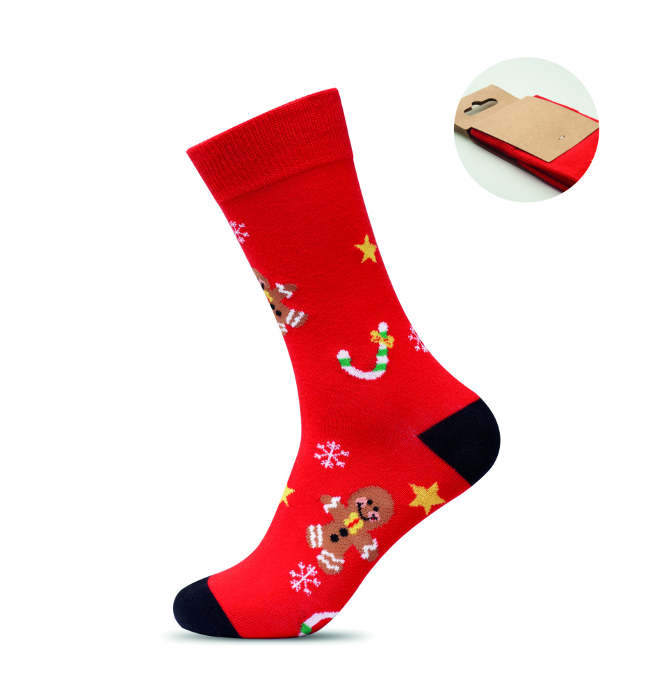 Logotrade promotional product picture of: Pair of Christmas socks M