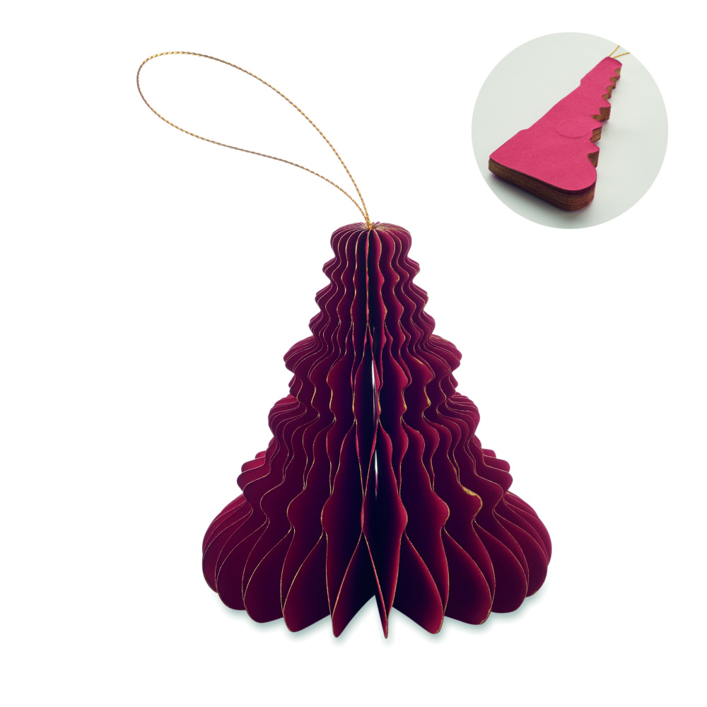 Logo trade advertising products image of: Christmas paper tree hanger