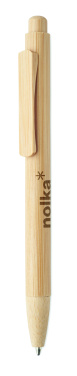 Logo trade promotional item photo of: Bamboo automatic ball pen