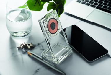 Logo trade promotional merchandise image of: Acrylic wireless charger 15W