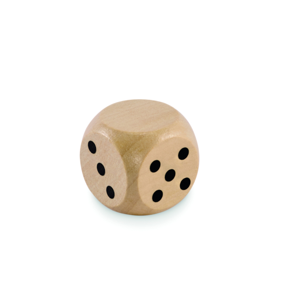 Logotrade promotional giveaway image of: Schima wooden dice 3cm dia