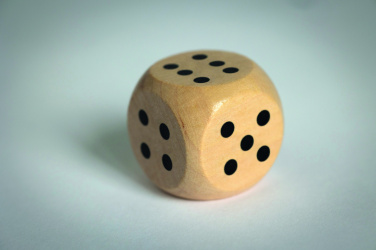 Logo trade promotional merchandise picture of: Schima wooden dice 3cm dia