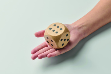Logo trade promotional giveaways picture of: Schima wooden dice 5cm dia