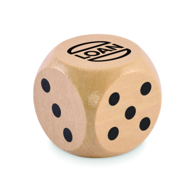 Logotrade promotional gifts photo of: Schima wooden dice 5cm dia
