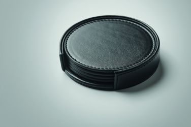 Logotrade promotional giveaway image of: Set of 4 PU coasters