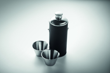 Logo trade promotional items image of: Hip flask with shot cups
