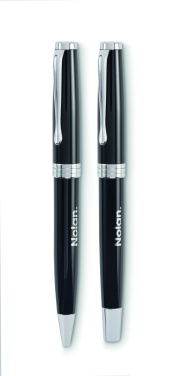 Logo trade advertising products picture of: Ball pen and roller set