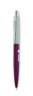 Logo trade promotional giveaways image of: Push button pen in box