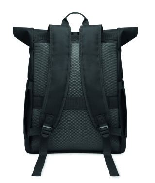 Logotrade corporate gift picture of: Rolltop laptop rucksack 600D