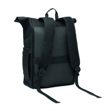 Logotrade promotional item picture of: Rolltop laptop rucksack 600D