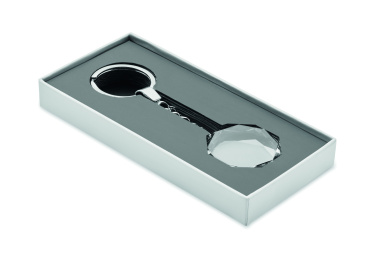 Logo trade advertising products picture of: Glass round award key ring