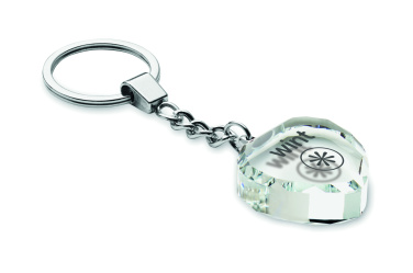Logotrade promotional product picture of: Glass heart award key ring