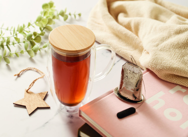 Logo trade promotional gift photo of: Double wall glass mug 450ml