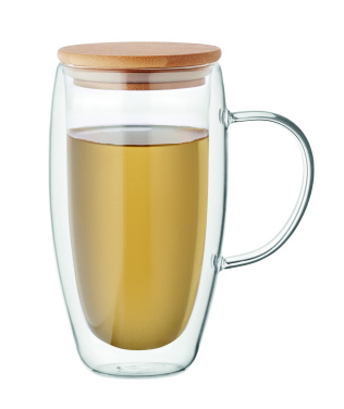 Logotrade corporate gift picture of: Double wall glass mug 450ml