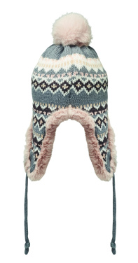 Logo trade business gifts image of: Knitted beanie with ear flap