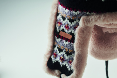 Logotrade corporate gift picture of: Knitted beanie with ear flap