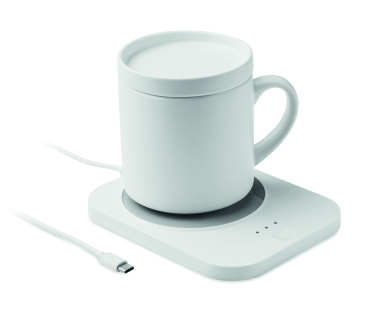 Logotrade promotional giveaway picture of: Wireless charger mug warmer set