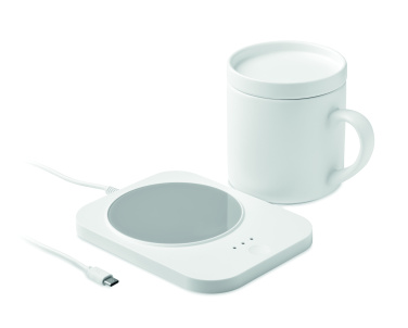 Logo trade promotional items picture of: Wireless charger mug warmer set