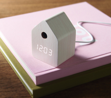 Logo trade advertising products picture of: MDF cuckoo alarm clock