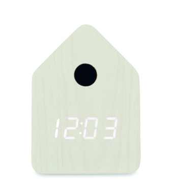 Logo trade advertising products picture of: MDF cuckoo alarm clock