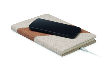 Logotrade promotional gift picture of: A5 notebook with 15W charger