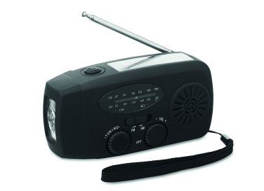 Logotrade promotional merchandise image of: Portable radio SOS with LED torch
