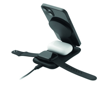 Logotrade promotional giveaway image of: 3 in 1 wireless charger 15W