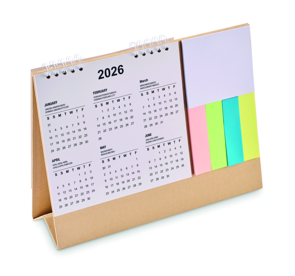 Logo trade promotional product photo of: Desk calendar with memo pad
