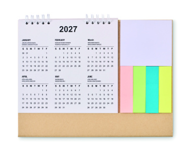 Logo trade advertising products image of: Desk calendar with memo pad